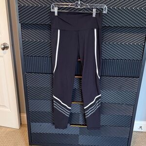 adidas Black Leggings with White Reflective Stripes